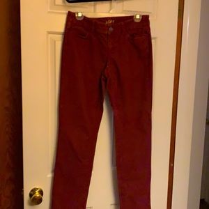 Burgundy/maroon corduroy jeans